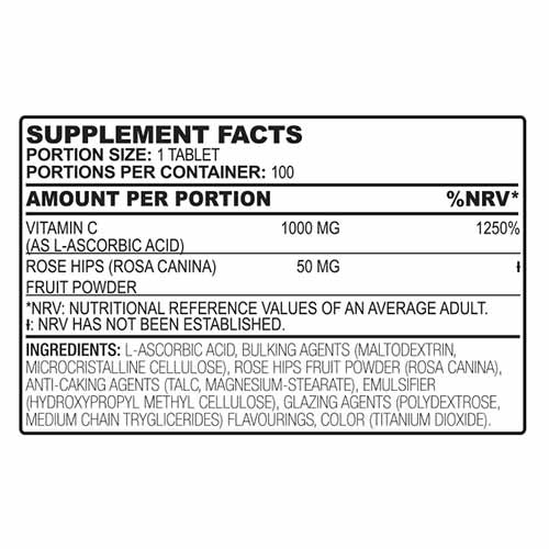 Vitamin C+Rose Hips 100 tabl. - VitaLab