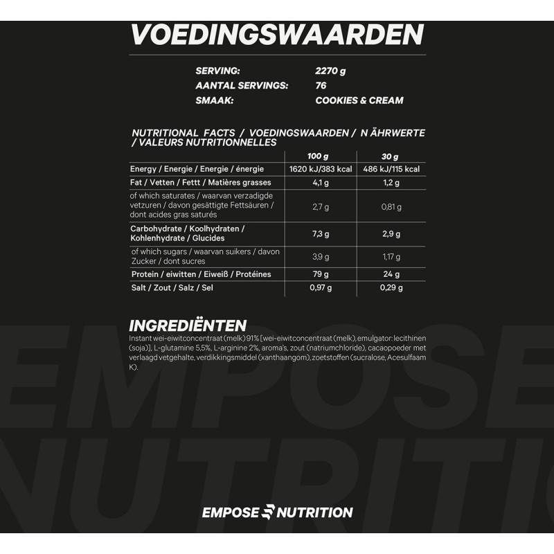 Whey Protein 2270g. - Empose Nutrition