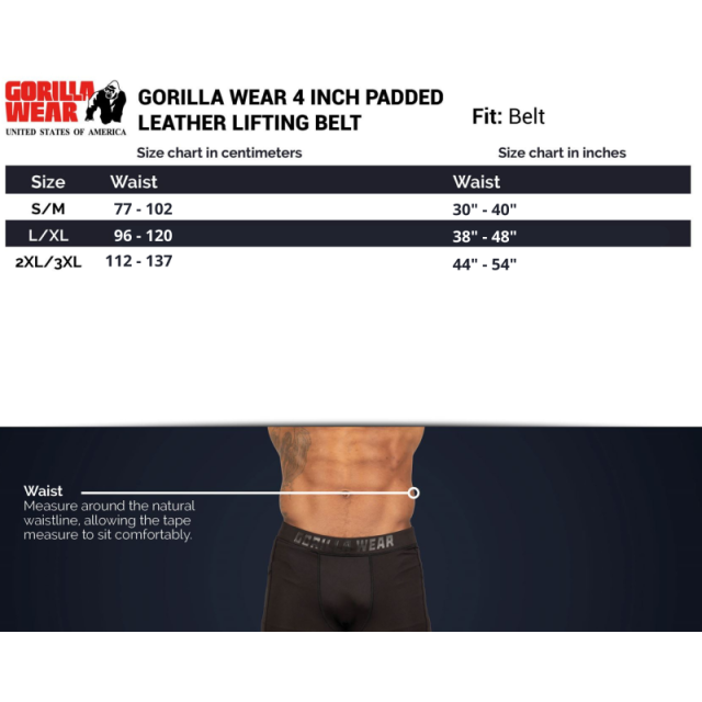 Кожен колан 4 Inch Padded Leather Lifting Belt – Anthracite - Gorilla Wear