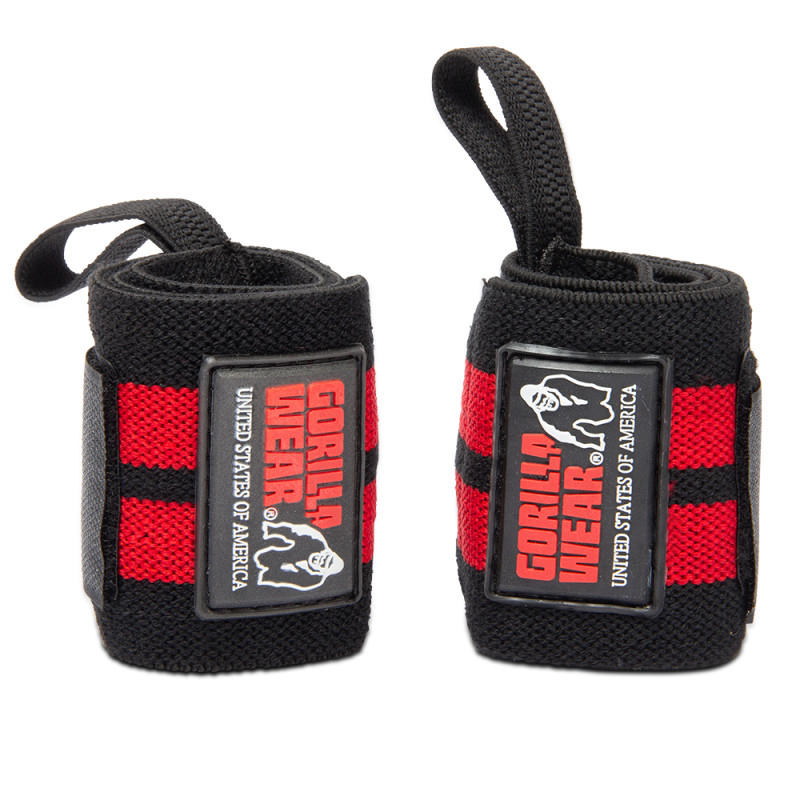 Ластични бинтове за китки Wrist Wraps PRO – Black/Red - Gorilla Wear