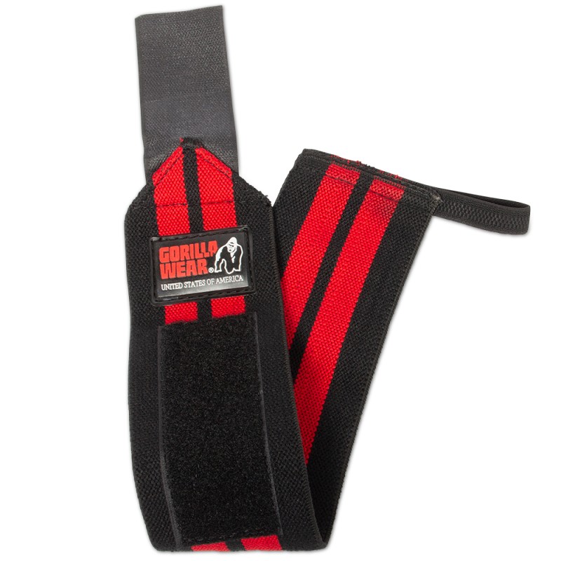 Ластични бинтове за китки Wrist Wraps PRO – Black/Red - Gorilla Wear