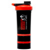 Шейкър с кутии за хапчета и пудри Shaker 2 GO – Black/Red - Gorilla Wear