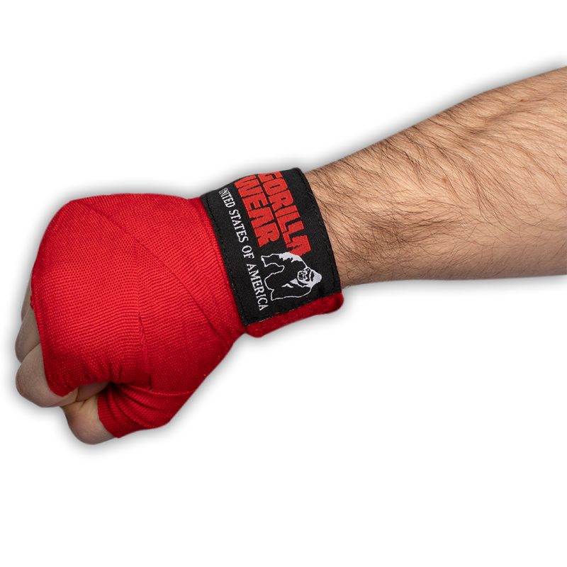 Бинтове бокс Boxing Hand Wraps – Red – 2.5m-3m-4m - Gorilla Wear