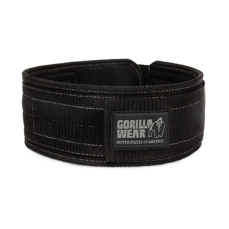 Колан с велкро закопчаване 4 Inch Nylon Belt – Black/Gray - Gorilla Wear