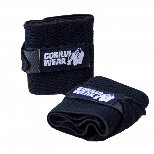 Ластични бинтове за китки Wrist Wraps BASIC – Black - Gorilla Wear