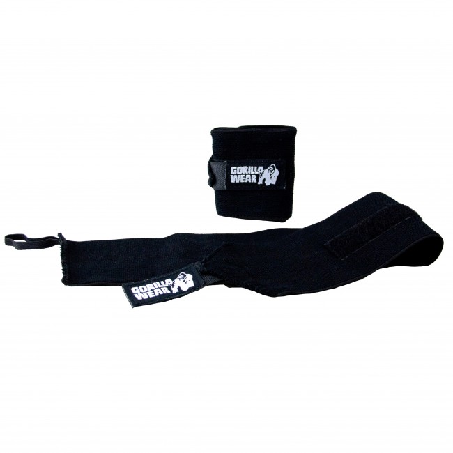 Ластични бинтове за китки Wrist Wraps BASIC – Black - Gorilla Wear