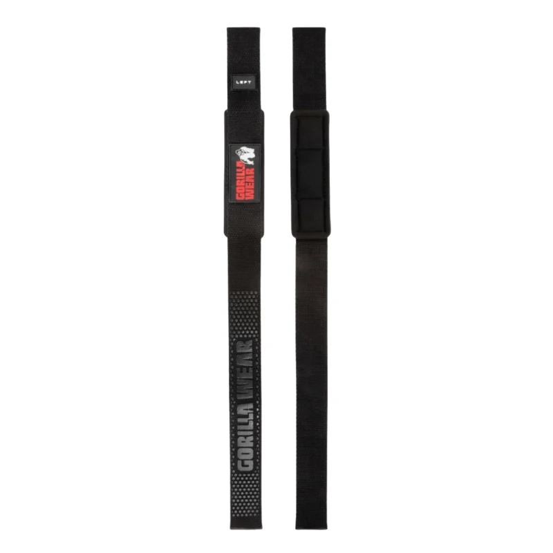 Противоплъзгащи фитили Padded Silicone Lifting Straps – Black - Gorilla Wear