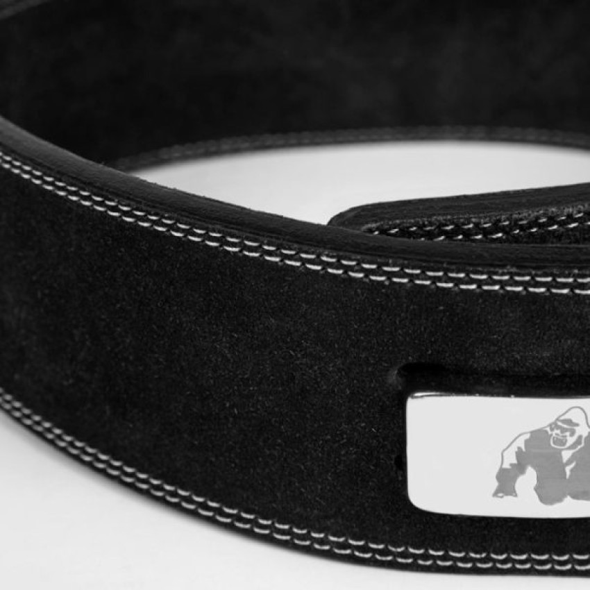 Трибойски кожен колан с лостов механизъм 4 Inch Leather Lever Belt – Black - Gorilla Wear