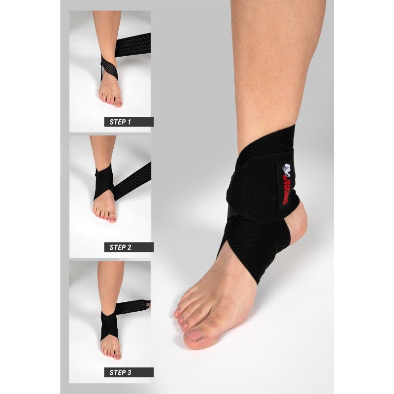Ластични бинтове за глезени Ankle Wraps – Black - Gorilla Wear