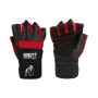 Кожени ръкавици за фитнес Dallas Wrist Wrap Gloves – Black/Red - Gorilla Wear