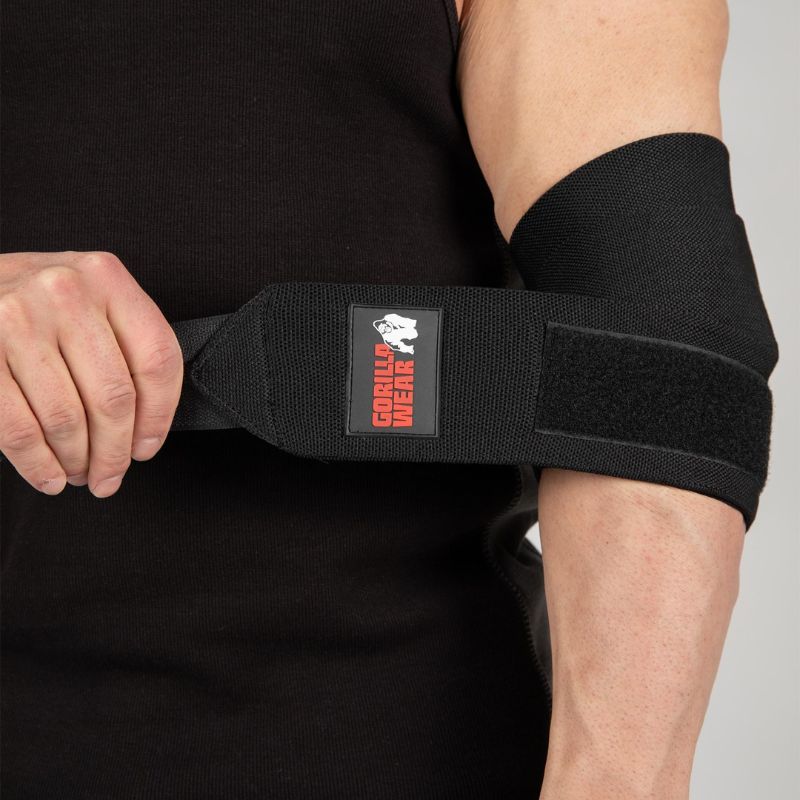 Ластични бинтове за лакти Elbow Wraps – Black - Gorilla Wear