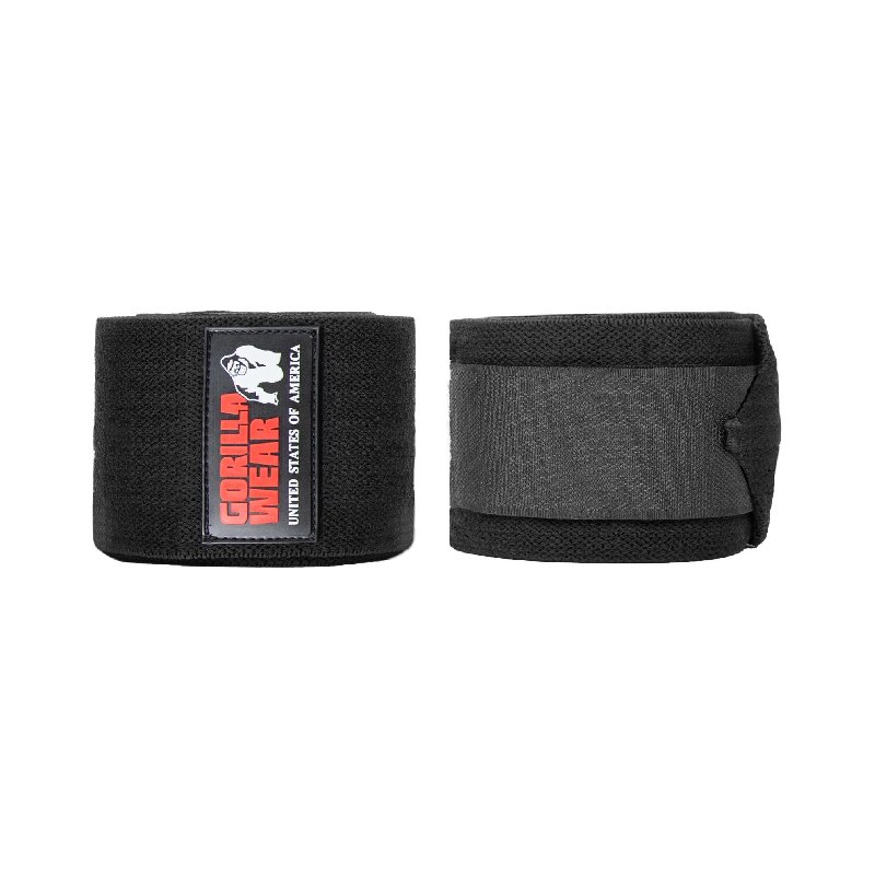 Ластични бинтове за крака Knee Wraps – Black – 250 cm - Gorilla Wear
