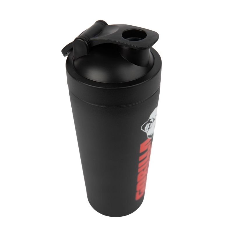 Шейкър от неръждаема стомана Metal Shaker 740ML – Black - Gorilla Wear