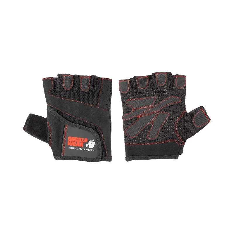 Дамски ръкавици за фитнес Women’s Fitness Gloves – Black/Red - Gorilla Wear