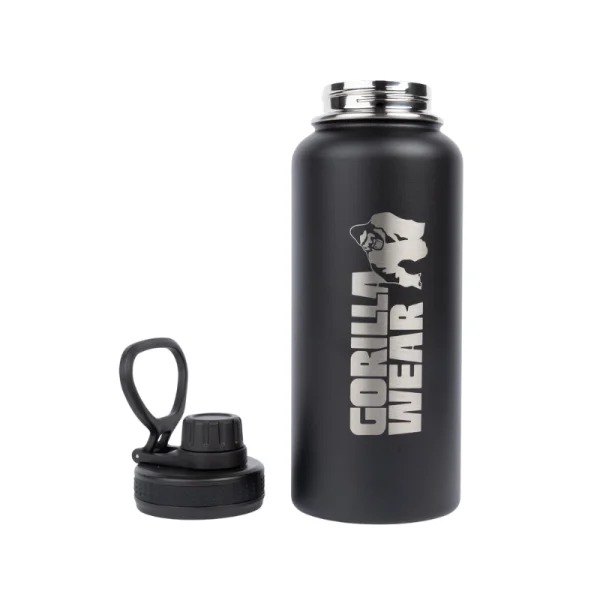 Термос от неръждаема стомана Insulated Stainless Steel Water Bottle 1000ML – Black - Gorilla Wear