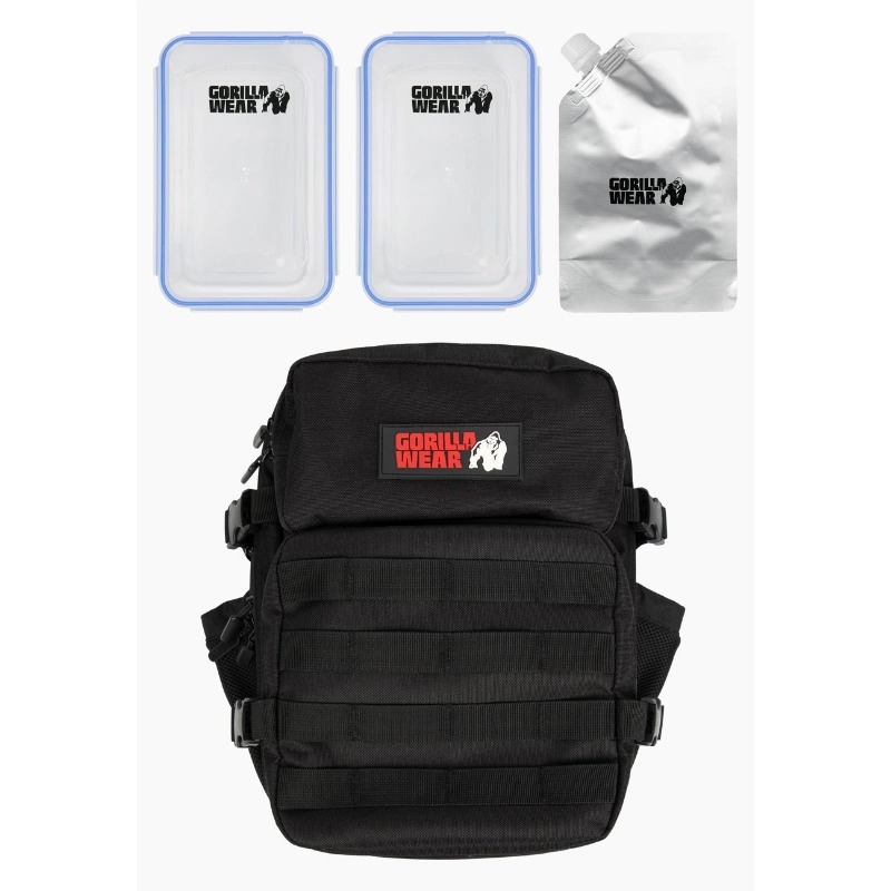 Раница с кутии за храна и охладител Clyde Meal Prep Backpack – Black - Gorilla Wear