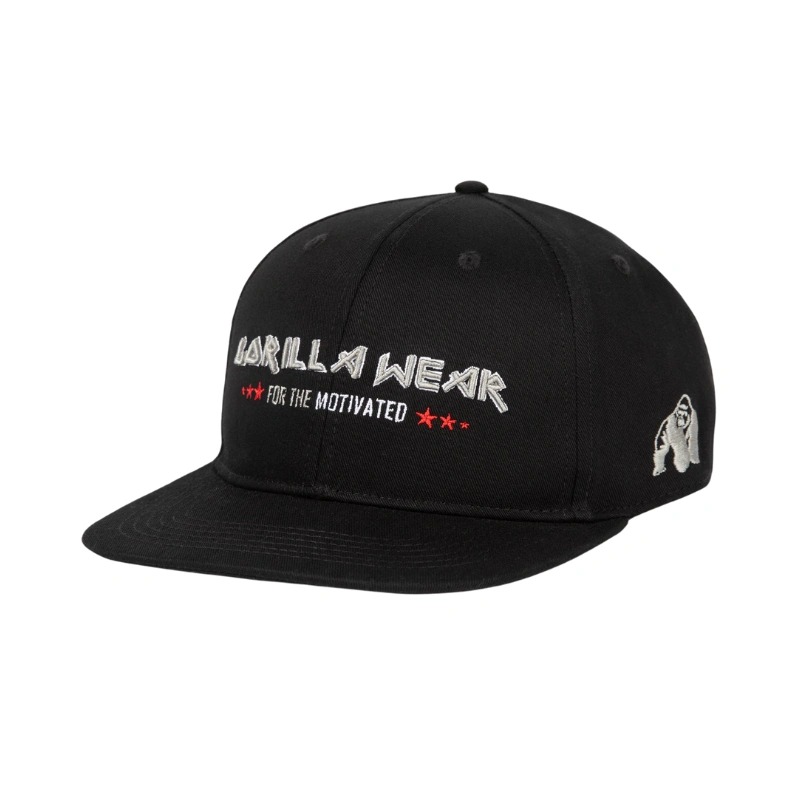 Шапка с права козирка Wayne Snapback Cap – Black - Gorilla Wear