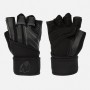 Кожени ръкавици за фитнес Dallas Wrist Wraps Gloves 2.0 – Black/Gray - Gorilla Wear