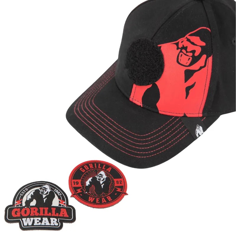 Шапка с подменящи се апликации Arden Cap – Black - Gorilla Wear