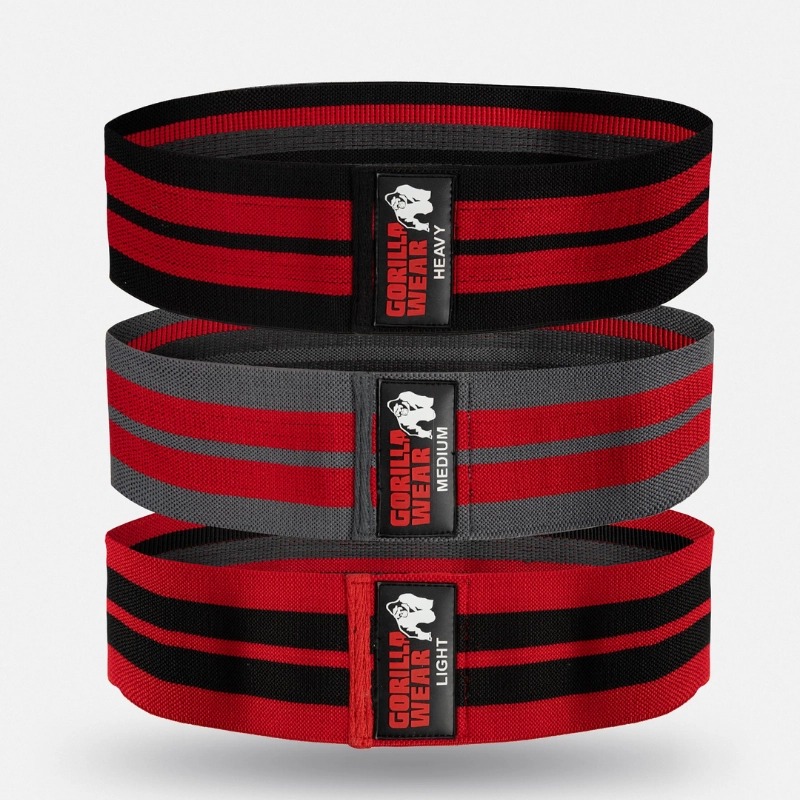 Комплект 3 бр. ластици за тренировка Glute Bands 3-Pack – Black/Red/Gray - Gorilla Wear