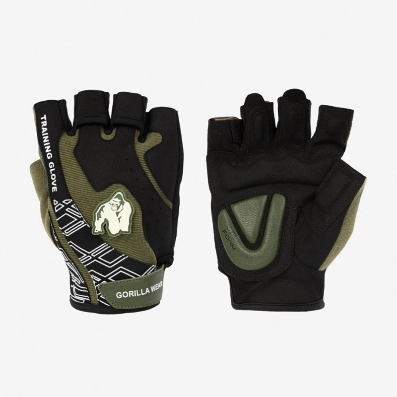 Кожени ръкавици за фитнес Mitchell Training Gloves 2.0 – Black/Army Green - Gorilla Wear