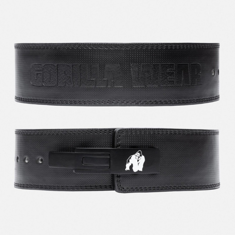 Трибойски кожен колан с карбоново покритие 4 Inch Carbon Leather Lever Belt – Black - Gorilla Wear