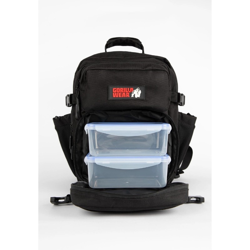 Раница с кутии за храна и охладител Clyde Meal Prep Backpack – Black - Gorilla Wear