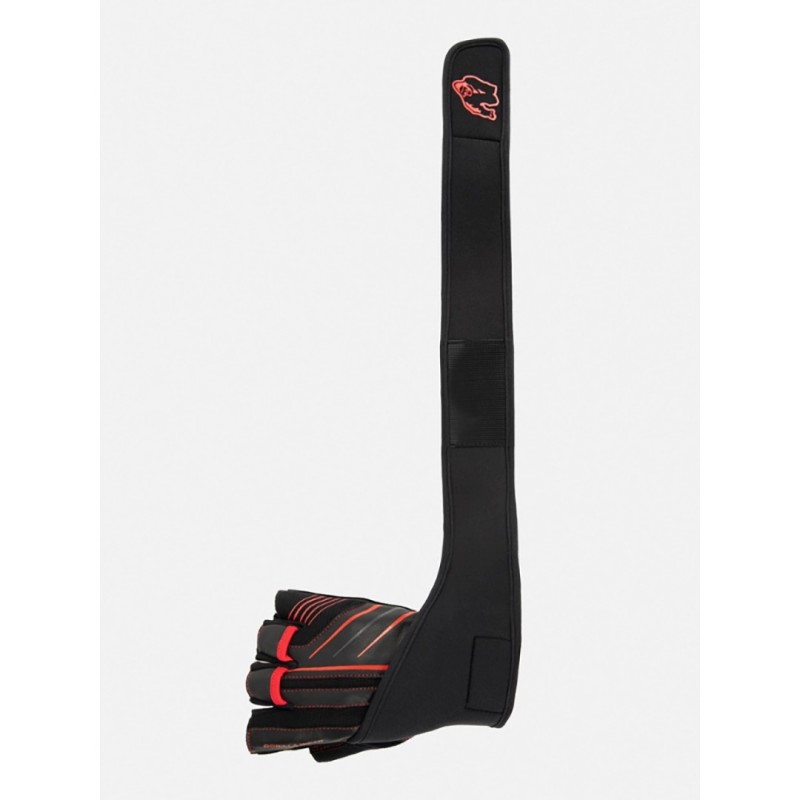 Кожени ръкавици за фитнес Dallas Wrist Wraps Gloves 2.0 – Black/Red - Gorilla Wear
