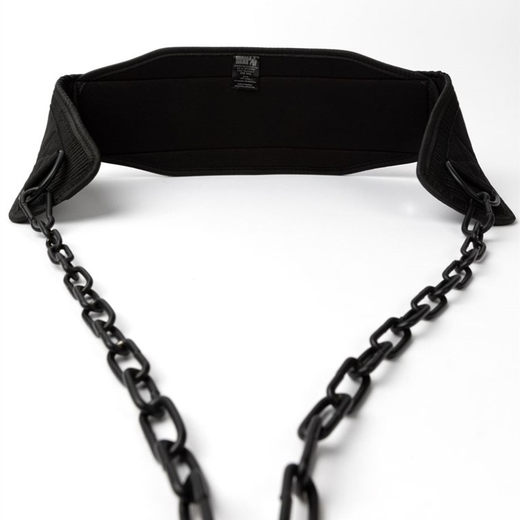 Колан с верига за кофички/набирания Nylon Dip Belt – Black - Gorilla Wear