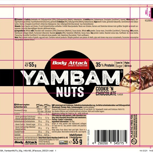 Yam Bam NUTS 55g. - Body Attack